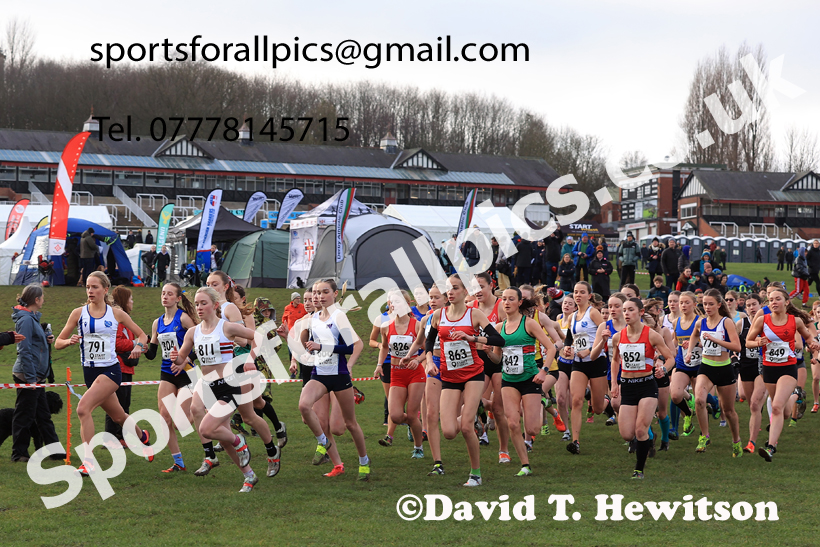 Womens Under-17s, 2026 Northern Cross Country Champs., Pontefract Racecourse, Pontefract. Photo: David T. Hewitson/Sports for All Pics